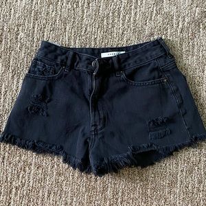 Pacsun High Rise Black Jean Shorts